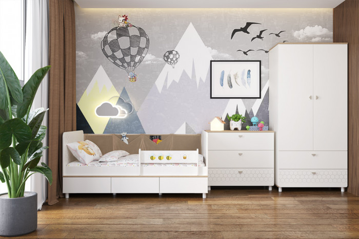 Эйп Детская № 6, белый/дуб белый