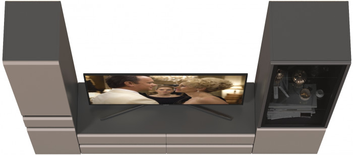 Сидней Комплектация № 024, корпус: антрацит/фасады: МДФ веллюто капучино