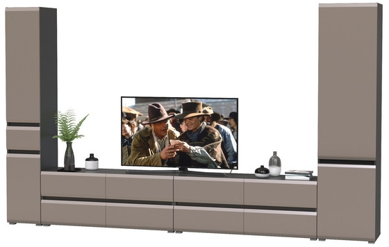 Сидней Комплектация № 134, корпус: антрацит/фасады: МДФ веллюто капучино