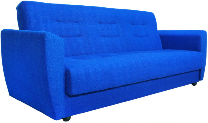 Раскладной диван-кровать, прямой, книжка, цвет синий, Лира 120х190