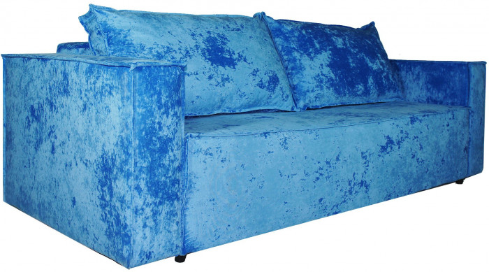 Диван-кровать Лофт Люкс Плюш, еврокнижка, пружинный блок,140х195, синий
