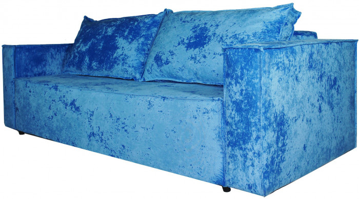 Диван-кровать Лофт Люкс Плюш, еврокнижка, пружинный блок,140х195, синий