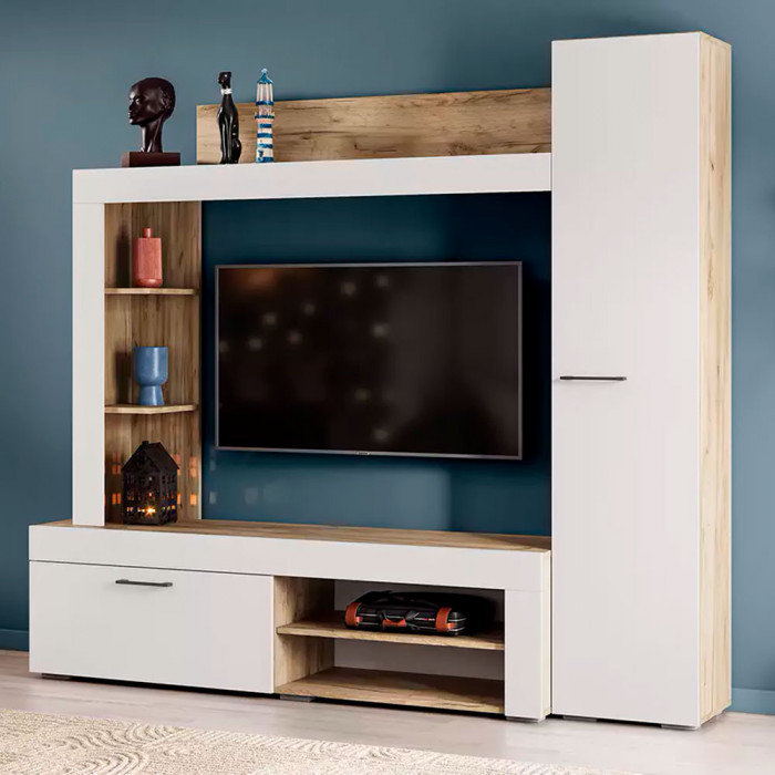 гостиная Николь дуб крафт серый/софт айвори