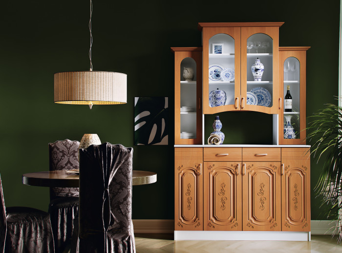 Буфет Лиза 2 четырёхстворчатый, белый/ольха