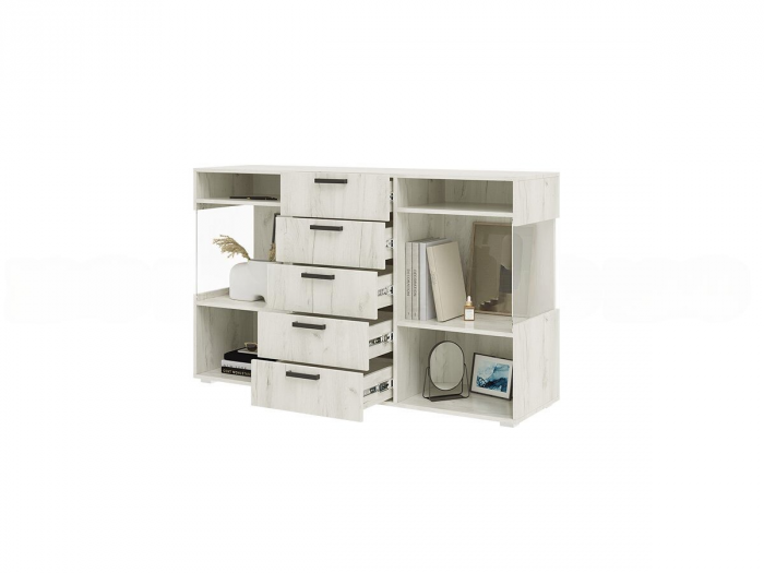 Гостиная Алтея, композиция 1, дуб крафт белый