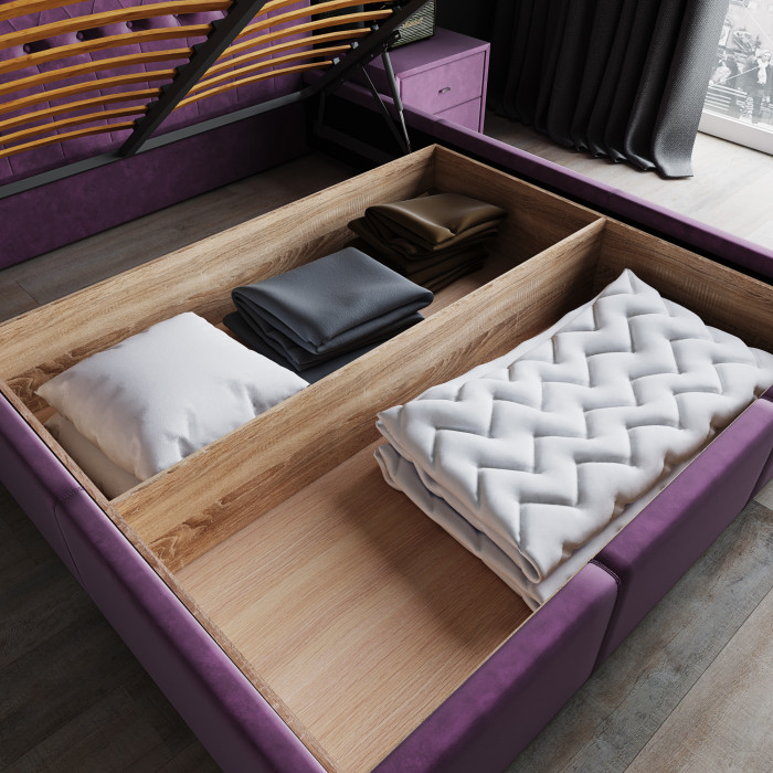 Октавия Кровать интерьерная 140 изумруд ромб, ПМ