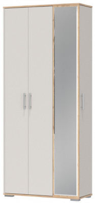 Прихожая 2-3421дкз/к.с Домино-мини, цвет дуб крафт золотой/кашемир серый, ШхГхВ 88х36х202 см., универсальная сборка