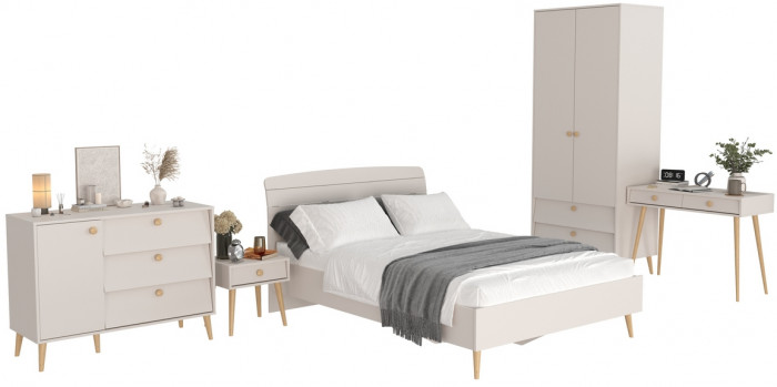 Афина Спальня 25-1400, кашемир серый