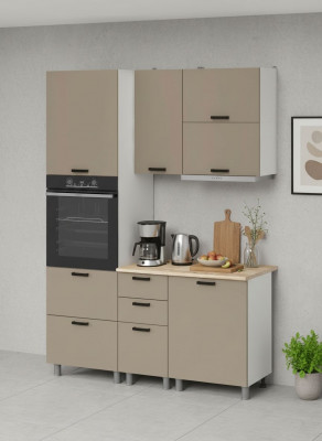 МК Аленушка 1,6м ПД 2 Орешник Матовый Вижен,скоба черный,сонома