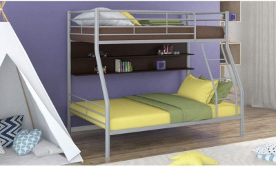 Двухъярусная кровать Гранада-2П (Белый, Черный)