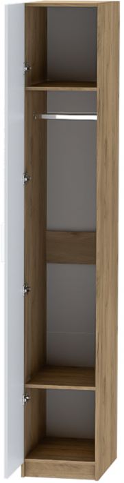 Шкаф-пенал №1 "Иннэс-7" - Крафт золотой/Белый