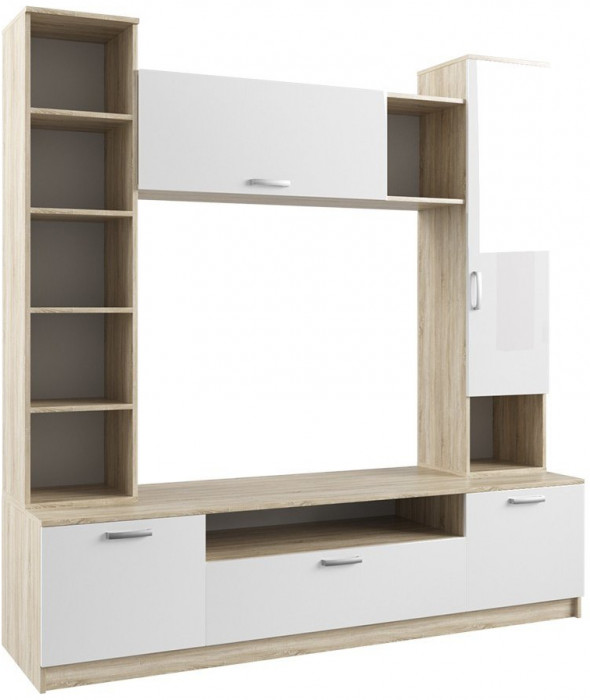 МС Софи Гостиная №4 Сонома/Белый СЦС 1900.1, Сонома/Белый