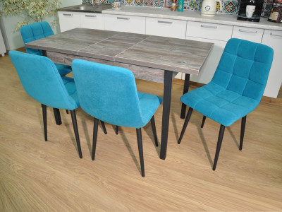 Обеденная группа Колорадо / Стул Х 4 шт. / Сосна Пасадена/черный / бид 26