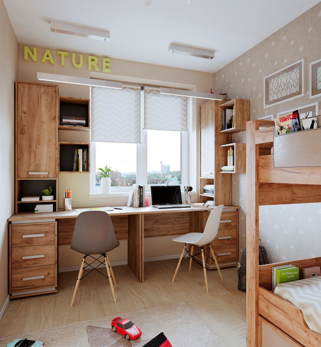 Стол письменный Натуре 84, дуб табачный крафт/мокко