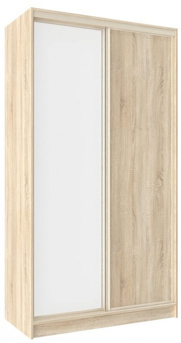 Шкаф-купе двухдверный с зеркалом 1200 Домашний Дуб сонома