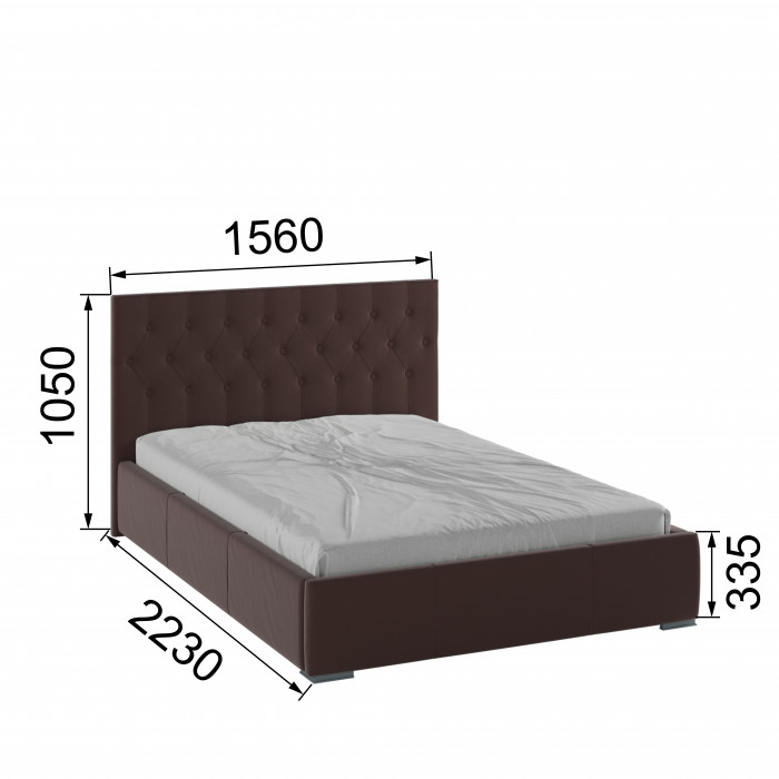 Октавия Кровать интерьерная 140 коричневый ромб, ПМ