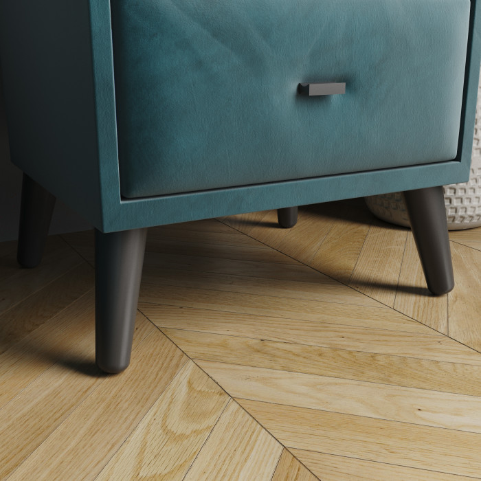 Тумба прикроватная интерьерная Пай бирюза/мдф клен кремовый