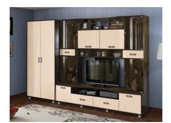 Гостиная Аллегро ЛДСП Вариант 4 + шкаф (Венге / Белфорт)