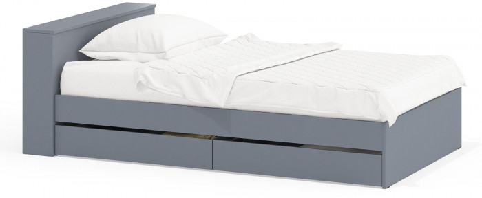 Ксения Кровать с ящиками 1200, графит