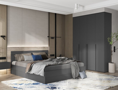 Спальня Норд + Челси, композиция 2, Графит/Графит