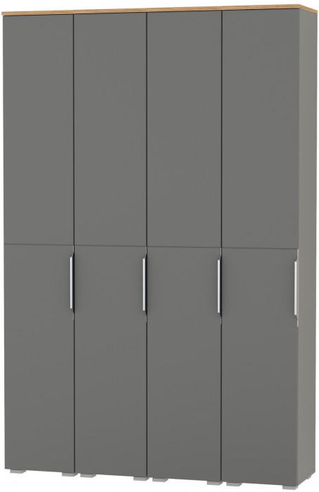 Октава Набор шкафов 45, серый графит/дуб крафт золотой/фасады МДФ серый графит