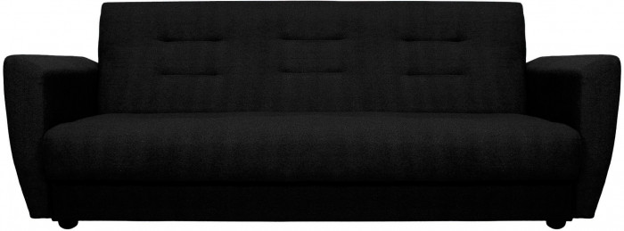 Раскладной диван-кровать, прямой, книжка, цвет черный, Лира 120х190