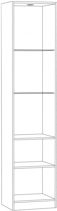 Ливерпуль Шкаф-витрина + карниз, ясень ваниль/белый