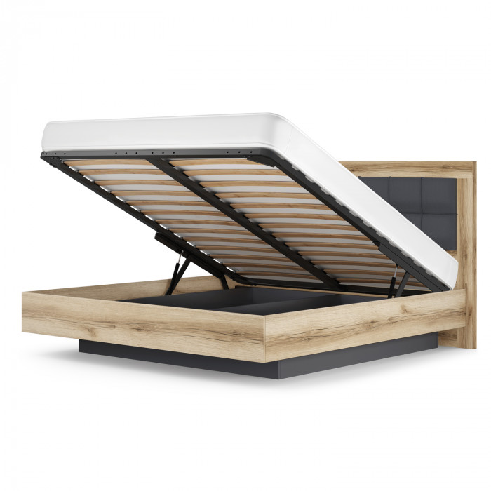 Кровать-5 с подъемным основанием 1800 экокожа Вега Скандинавия