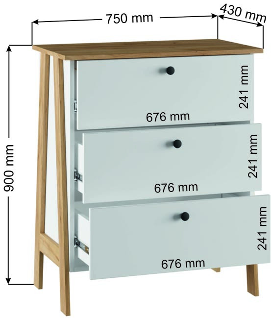 Комод Теодора, Белый
