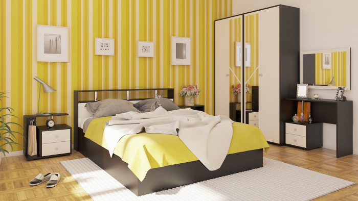 Камелия Стол косметический, цвет венге/дуб лоредо, ШхГхВ 85х40х75 см., НЕ универсальная сборка