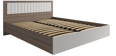 МС Роза Кровать 160, Орех Франклин карамель/Белый скин