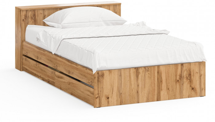Ксения Кровать с ящиками 1200, дуб вотан