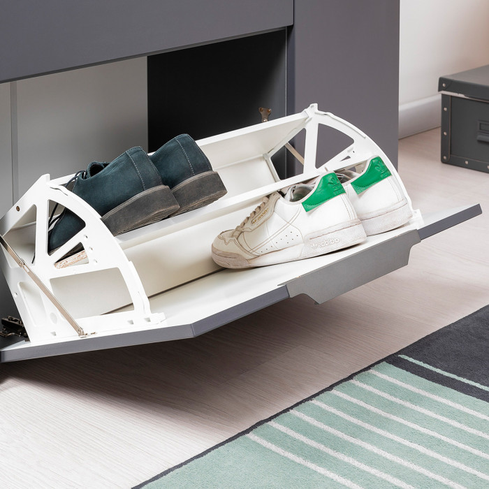 Октава Прихожая 33, серый графит/дуб крафт золотой/фасады МДФ серый графит