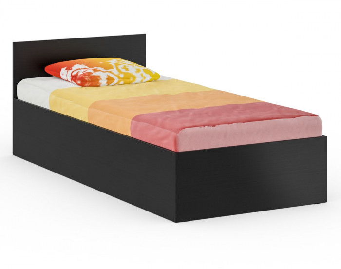 Кровать 0900 + Шкаф 2-х створчатый Стандарт, цвет венге, ШхГхВ 93,5х203,5х70 + 90х52х200 см., сп.м. 900х2000 мм., без матраса, основание есть