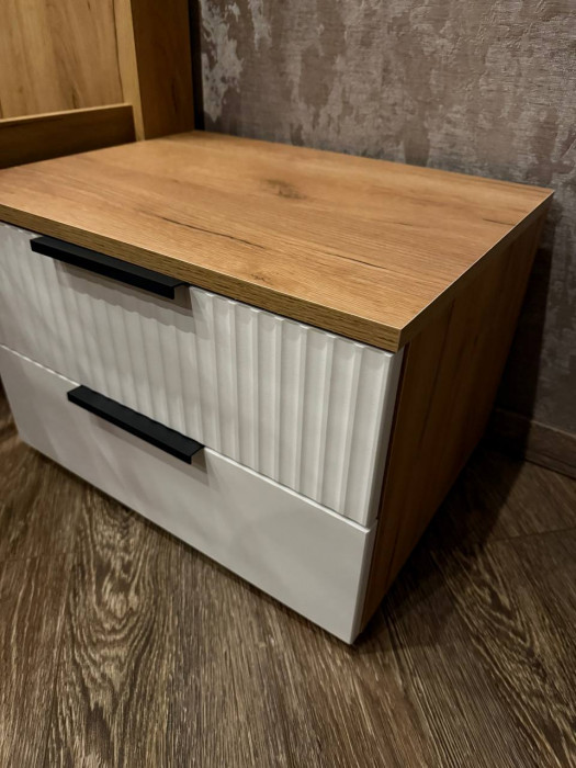 Марвэл Тумбы прикроватные 2шт, Дуб крафт/Мальта грей