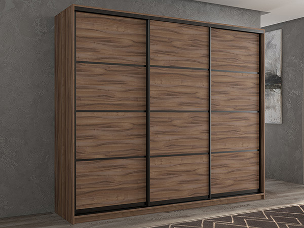 Шкаф-купе Кааппи 4 Орех Тьеполло 240х45х230 см