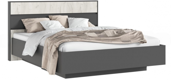 Спальня Роджина графит/дуб крафт белый