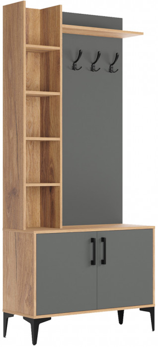 Прихожая Пекин, Дуб Крафт Золотой, Графит