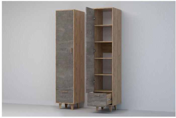 Эго Пенал П-1 НГ (Камень Темный/Бетон Светлый)