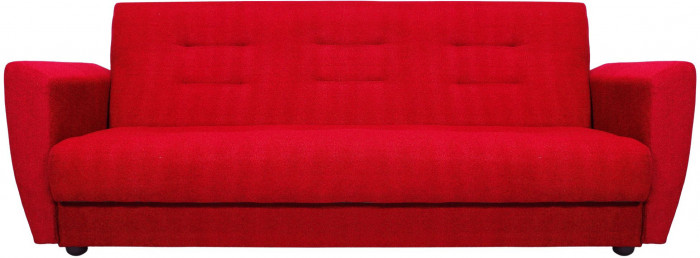 Раскладной диван-кровать, прямой, книжка, цвет красный, Лира 140х190