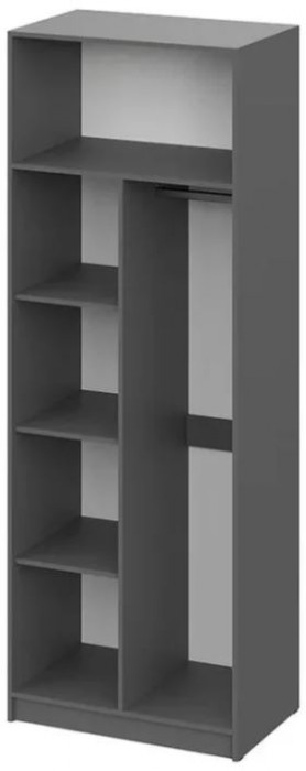 шкаф распашной Берген ШК-800 серый графит/серый графит