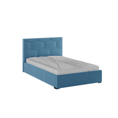 Манука Кровать интерьерная 120 светло-голубой, ортопед