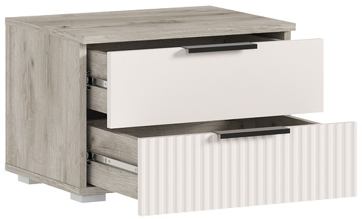 Марвэл Тумбы прикроватные 2шт, Крафт серый/Кашемир