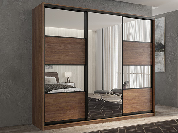 Шкаф-купе Кааппи 5 Морское Дерево Винтаж 210х45х230 см