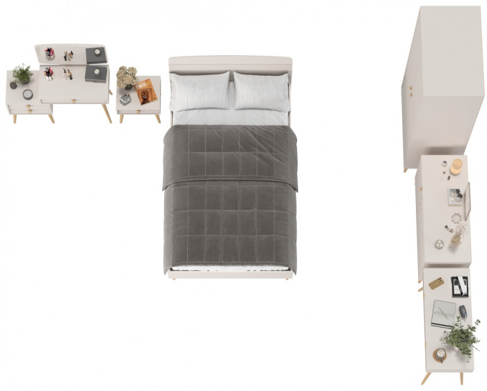 Афина Спальня 28-1200, кашемир серый