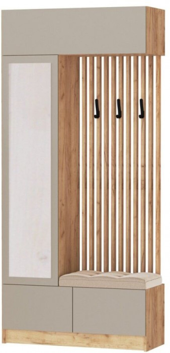 Прихожая Руэлла, композиция 1, дуб крафт золотой/кашемир