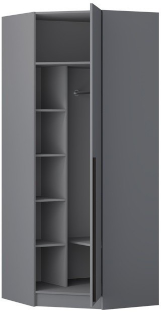 Шкаф Бастион ЛДСП угловой (графит)