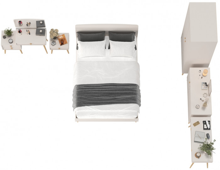 Афина Спальня 28-1400, кашемир серый