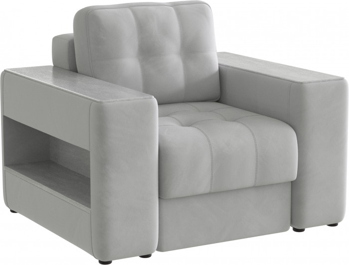 Кресло Доро, Светло-серый/Холст белый