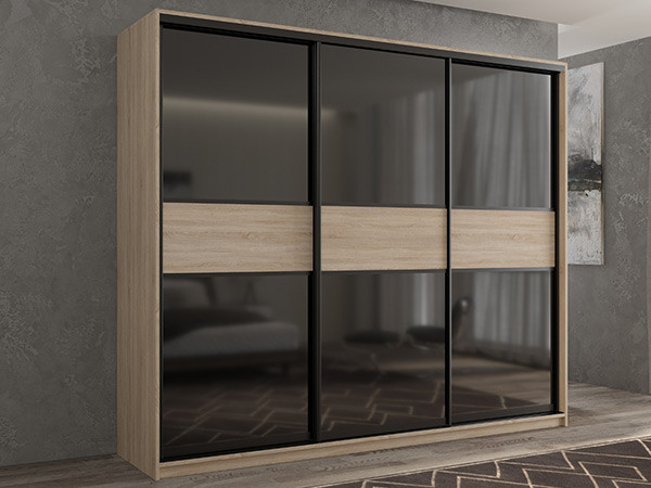 Шкаф-купе Кааппи 12 Сонома Светлый 240х60х230 см